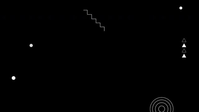 Abstract geometric pattern memphis design and animation