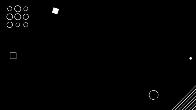 Abstract geometric pattern memphis design and animation