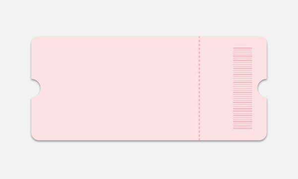 Ticket template on white background.