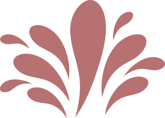 Obraz premium Abstract pink fluid burst or splash symbolizing a fountain or nature element. Flat style vector illustration for graphic design