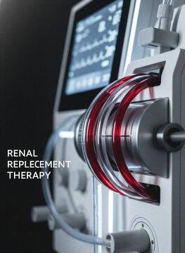 Medical device for renal replacement therapy with tubing and screen  