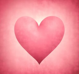 Fototapeta premium Vintage heart love background, retro paper texture, soft red and pink tones