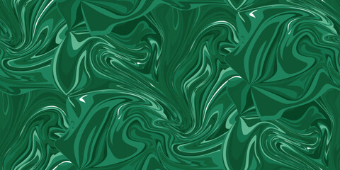 Abstract green malachite texture background swirling marbled pattern for luxury design and decorative surfaces EPS Vector