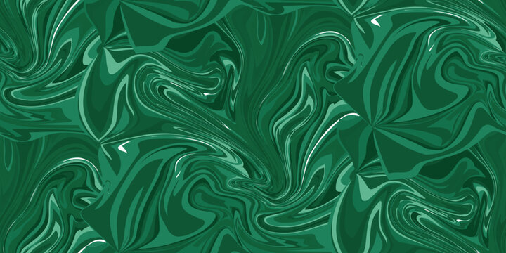 Abstract green malachite texture background swirling marbled pattern for luxury design and decorative surfaces EPS Vector