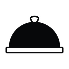 Obraz premium Cloche Vector icon which can easily modify or edit