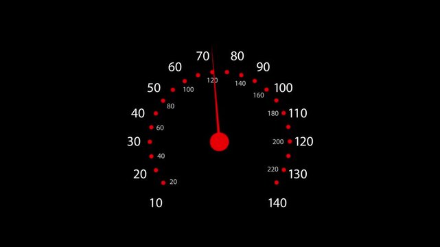 speedometer on black background