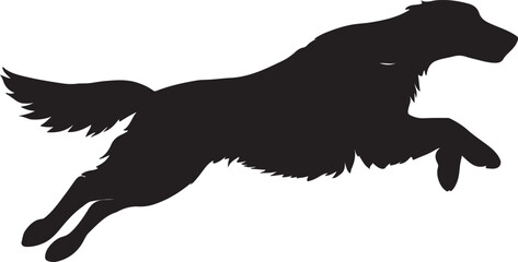 Simple black and white line drawing of a dog s head profile