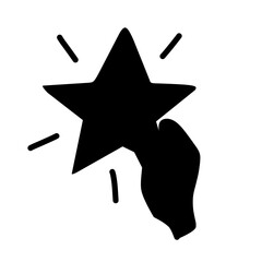 Obraz premium award silhouette icon on white background