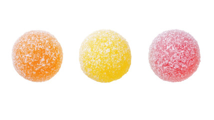Obraz premium Colorful gummy candies isolated on transparent background