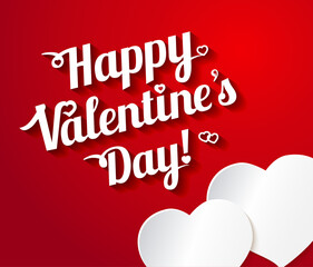 Love.  Valentine day.  Red hearts Valentine's day.  Vector illustration.  