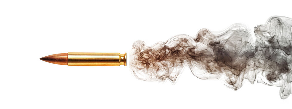 A bullet trace isolated on the transparent background.
