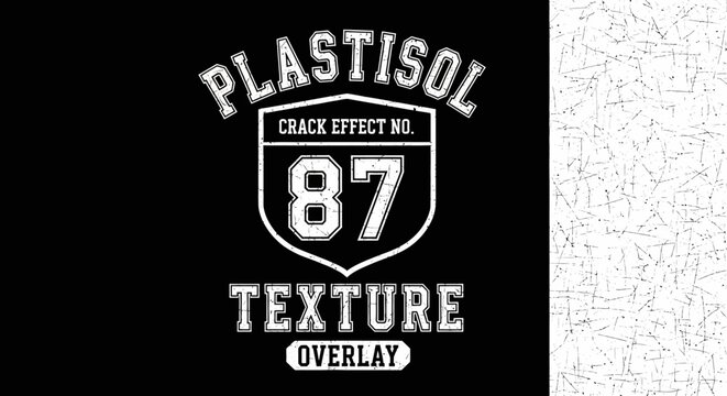 Distressed Plastisol Crack Effect Number 87 Texture Overlay for Graphic Design
