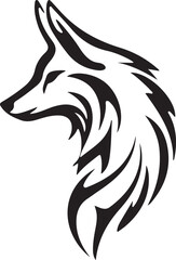Obraz premium Fox Icon Vector, Elegant Wild Animal Silhouette Logo Design