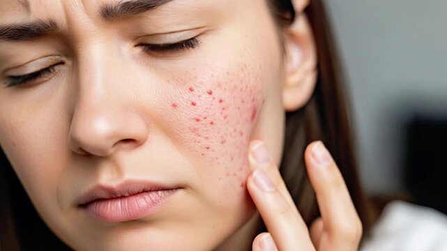 Person scratching itchy skin due to infection, disease awareness and healthcare concept.