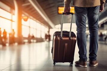 Fototapeta premium Suitcase passenger luggage airport.