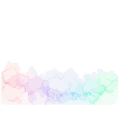 Obraz premium Pastel Watercolor Paint Splatter Border on White Background