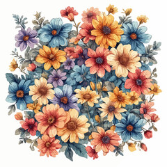 Flowers Pattern Background With EPS format