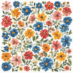 Flowers Pattern Background With EPS format