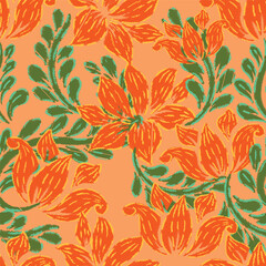 seamless floral motif in vector suitable for fabric, background, wallpaper, covers, etc