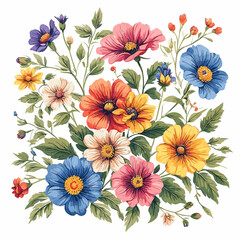 Flowers Pattern Background With EPS format