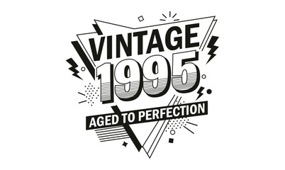Obraz premium vintage 1995 aged to perfection t shirt design