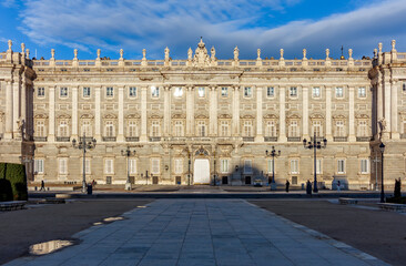 Obraz premium Royal palace on Oriente square in Madrid, Spain
