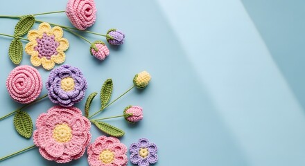 Beautiful crochet flowers for mother's day gift ideas and decoration