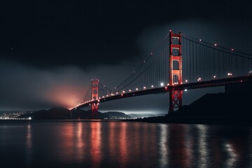Obraz premium Golden gate bridge night golden gate bridge architecture.