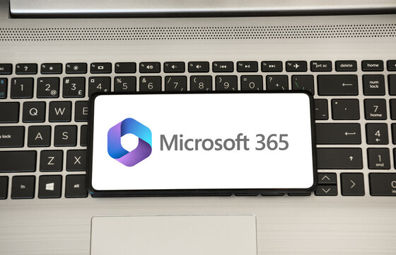 Microsoft 365 logo on screen. Link&ouml;ping, &Ouml;sterg&ouml;tland, Sweden. 01-26-2026.