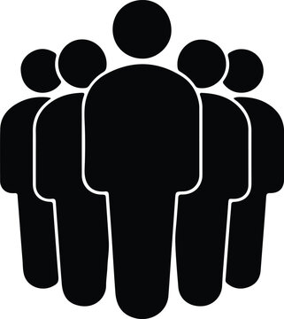 Isolated group of people standing together in a formation illustration vector