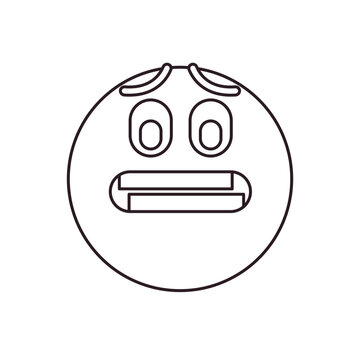 Grimacing Face with clenched teeth nervousness, embarrassment awkwardness expression nervous emoji symbol sign icon vector illustration isolated flat eek