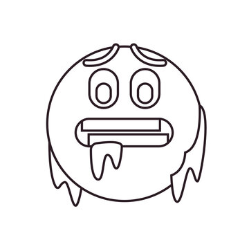 freezing cold face blue brr snow ice emoji symbol sign icon vector illustration isolated flat