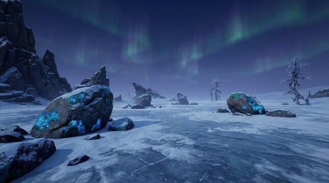 Desolate Frozen Tundra In The Far North Of Ultima Thule