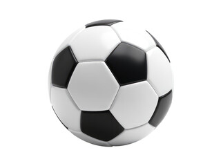 Obraz premium A classic black and white soccer ball against a clean white background, perfect for sport-themed designs