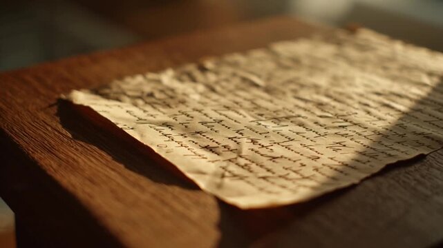 Vintage Valentine day's love note, a cherished memory on old parchment