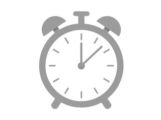 An alarm clock displayed on a clean white surface