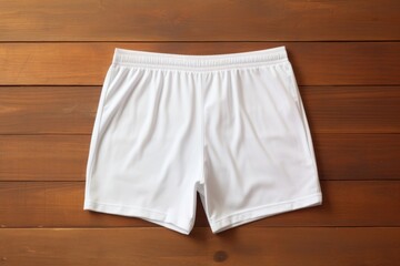 Fototapeta premium White short pants Mockup apparel shorts clothing.