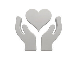 Obraz premium A pair of hands holding a symbol of love and affection