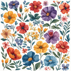 Flowers Pattern Eps Format Design