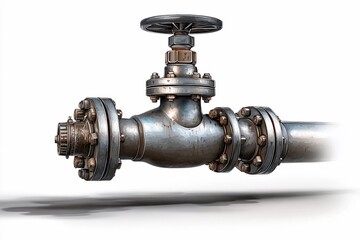 Pipe valve with a handle used for controlling water flow in a plumbing system