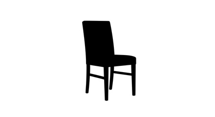 Fototapeta premium Modern chair silhouette for design and furniture concepts