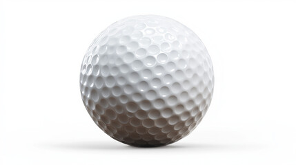 Golf Ball Isolated on White Background &ndash; Realistic Close-Up with Clipping Path