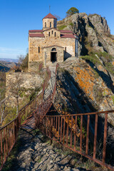 View of Shoani Church, a stone medieval Alanian Christian orthodox temple