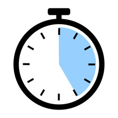 Stopwatch with half time elapsed