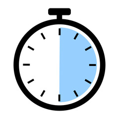 Timer icon showing half time elapsed