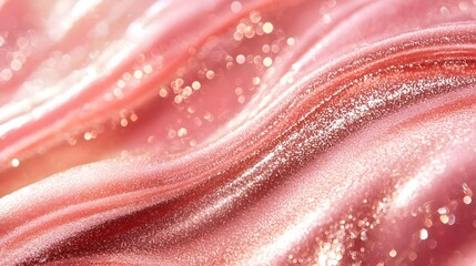 Flowing rose gold powder