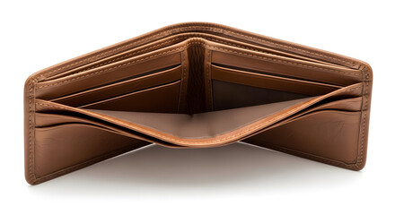 Empty Bifold Wallet Symbol for Budget Shortage Isolated Background