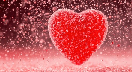 Obraz premium Sweet Heart Candy Covered in Glitter