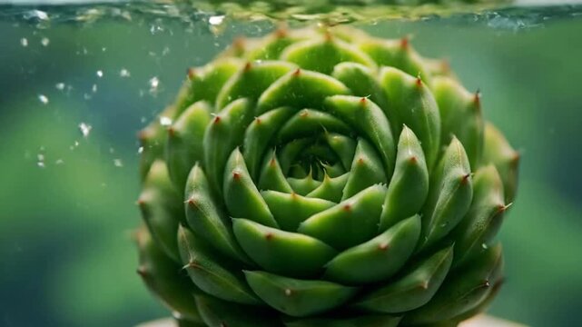 Natural Symmetry Illuminated Macro view capturing the inherent geometric patterns of a plant element, such as a repeating petal arrangement or a leaf's vein structure. The scene is softly lit, with a
