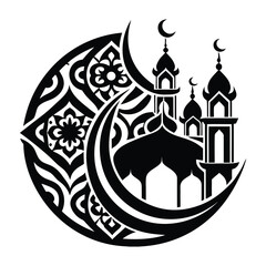 islamic calligraphy inspired ramadan pattern